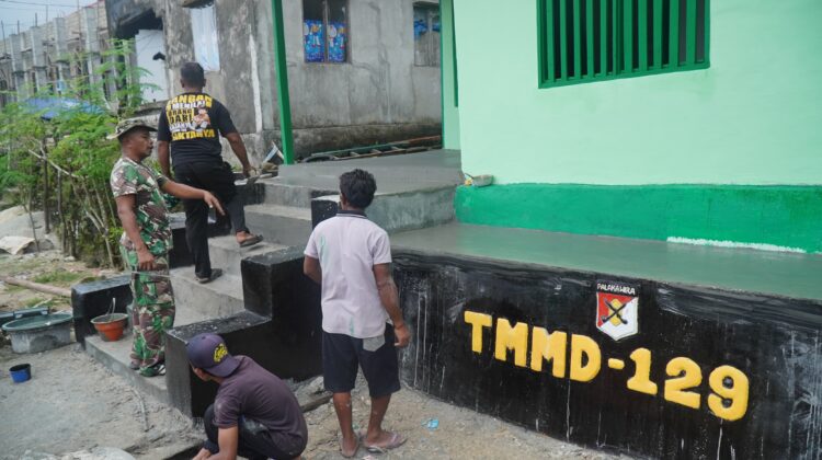 Renovasi RTLH Milik Bapak Hardi di Desa Pulau Dua Masuki Tahap Finishing Pengecatan