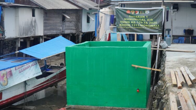 Pekerjaan Manunggal Air Bersih TMMD Ke-129 di Desa Umbele Lama Rampung, Masuki Tahap Finishing Pengecatan