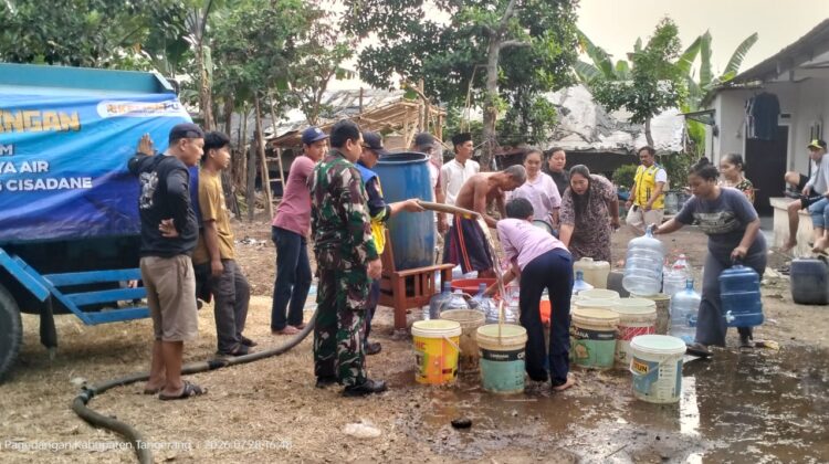 Kodim Tigaraksa dan BBWS Salurkan Air ke 150 KK Pagedangan