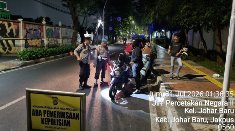Operasi Cipta Kondisi Polsek Johar Baru Amankan Dua Motor Tanpa Dokumen