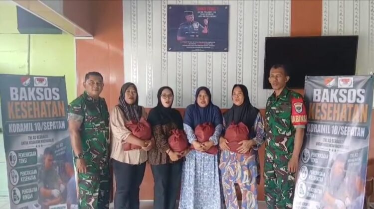 Perkuat Kemanunggalan TNI, Koramil 10/Sepatan Gelar Komunikasi Sosial dan Bakti Sosial Kesehatan