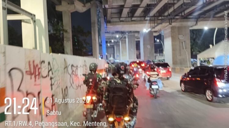 Patroli Gabungan TNI-Polri Perkuat Pengamanan Malam di Menteng
