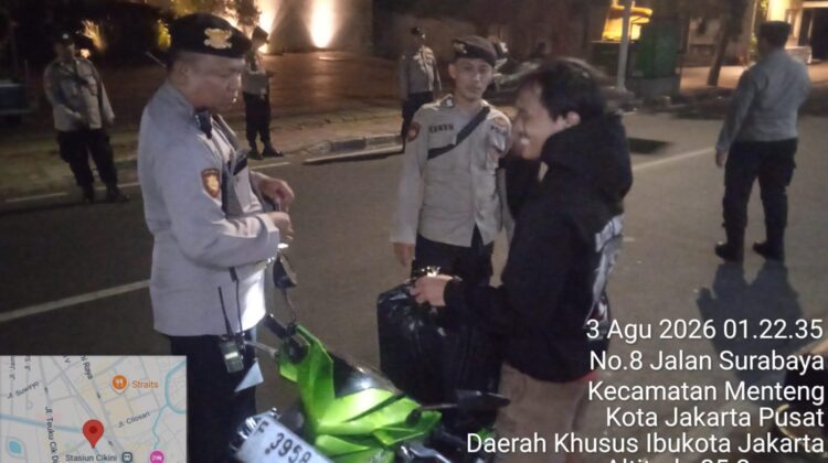 Razia Preventif Polsek Metro Menteng Berjalan Kondusif, Nol Pelanggaran Jadi Hasil Positif