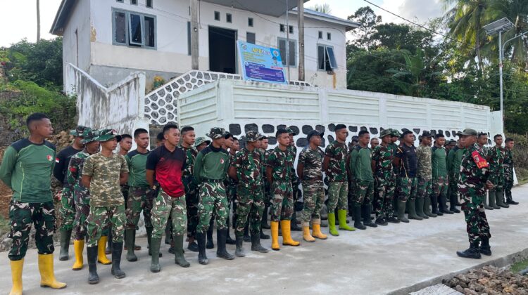 Apel Pagi Dipimpin Dan SSK TMMD, Pastikan Kesiapan Personel Sebelum Bekerja
