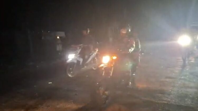 Ciptakan Wilayah Aman dan Kondusif, Koramil 13/Cisoka Gelar Patroli Malam Bersama Polsek