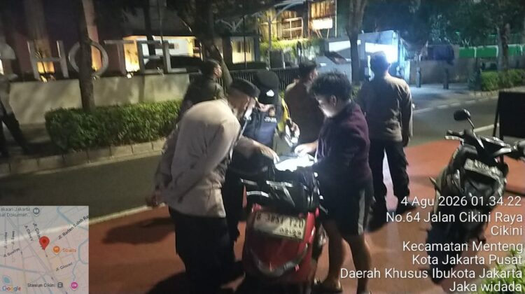 Operasi Malam di Jalan Cik Ditiro dan Cikini Raya, Polisi Persempit Ruang Gerak Pelaku Kejahatan