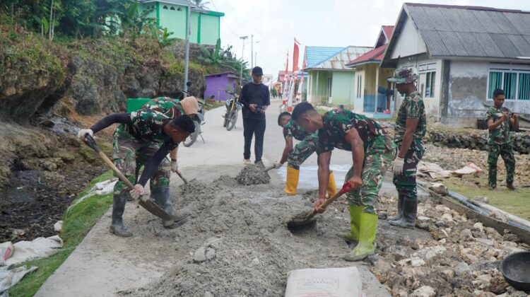 Pekerjaan Rabat Beton Jalan Desa Polewali Terus Dioptimalkan untuk Capai Target TMMD