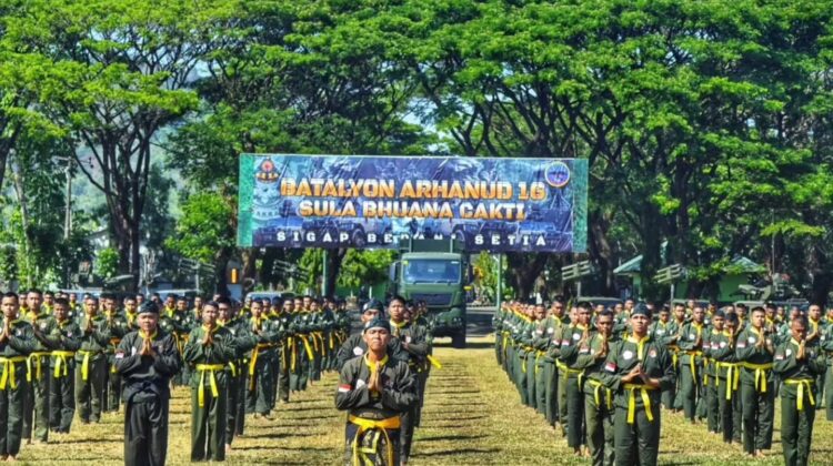 Prajurit Yonarhanud 16 Kostrad Tunjukkan Semangat Juang di Lomba Pencak Silat Militer TNI AD
