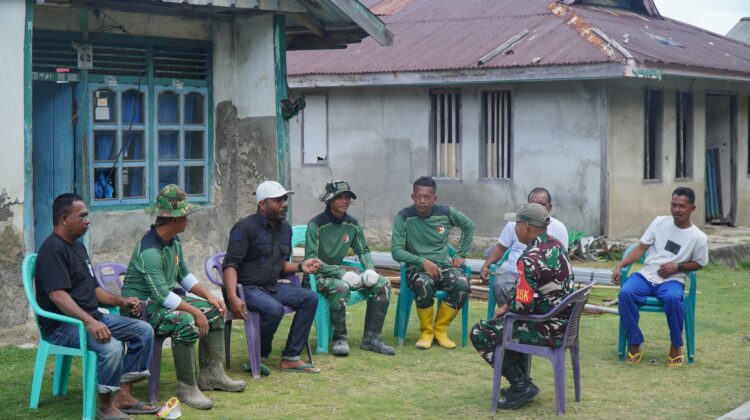 Komandan SSK TMMD Gelar Rapat Koordinasi dengan Perangkat Desa di Kepulauan Umbele