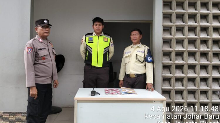 Perkuat Pengamanan Objek Vital, Polsek Johar Baru Sambangi Pos Security Pergudangan Kemenkes RI