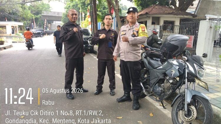 Bhabinkamtibmas Gondangdia Tingkatkan Kewaspadaan Security RS Bunda