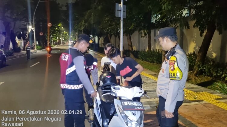 Polres Jakpus Gelar Operasi Cipta Kondisi Dini Hari, Sejumlah Motor Tanpa Dokumen Diamankan