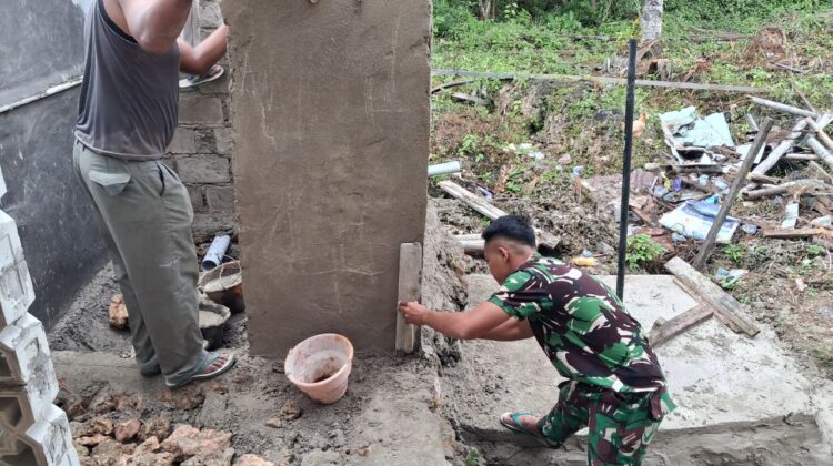 Pembangunan MCK Masjid di Desa Umbele Lama Terus Berjalan, Satgas TMMD dan Warga Perkuat Gotong Royong