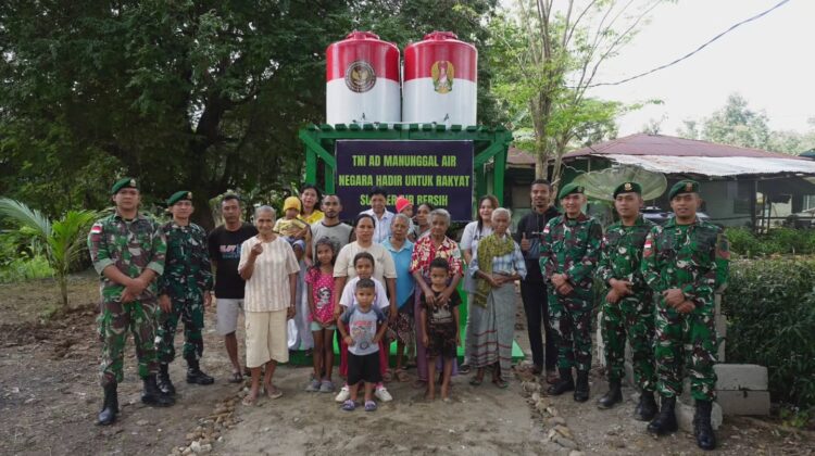 Satgas Yonarhanud 2 Kostrad Bangun Sumur Bor Air Bersih untuk Warga Perbatasan TTU