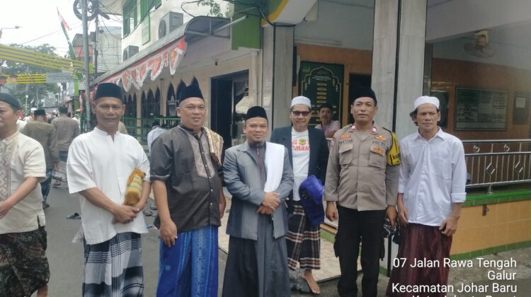 Sholat Jumat Jadi Momentum Perkuat Cooling System, Polsek Johar Baru Ajak Jamaah Jaga Kamtibmas
