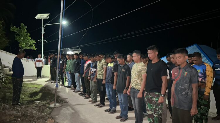 Apel Malam Satgas TMMD Ke-129 Kodim 1311/Morowali, Pasiter Berikan Arahan dan Evaluasi