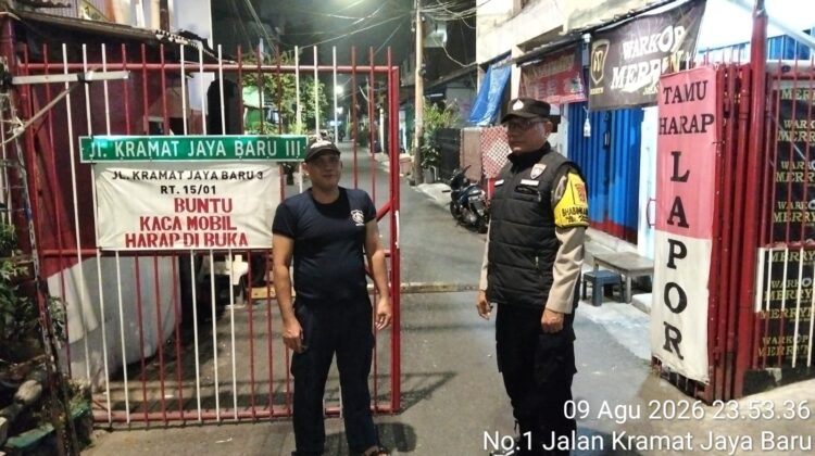 Poskamling Aktif, Polisi Ajak Warga Johar Baru Waspada dan Terapkan Tamu Wajib Lapor 1×24 Jam