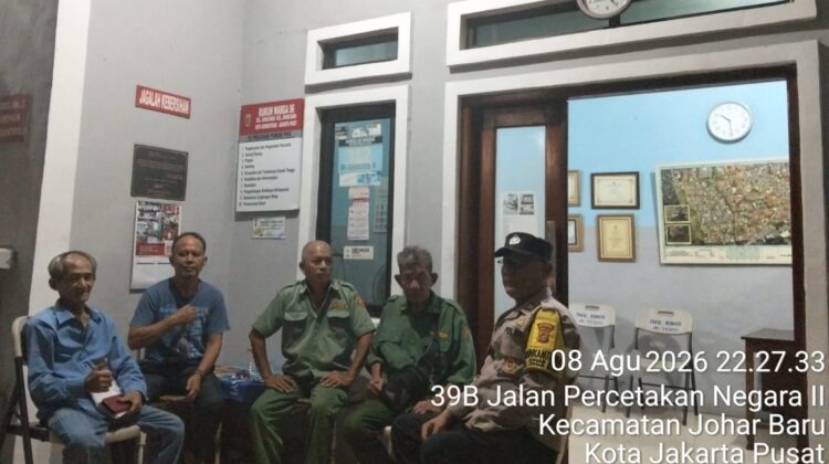 Kewaspadaan Diperkuat, Warga RW 06 Johar Baru Bersama Jaga Keamanan Lingkungan