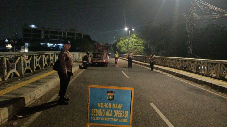 Polsek Metro Tanah Abang Gelar Razia Stasioner Antisipasi Curas, Curat, Curanmor dan Penyalahgunaan Narkoba