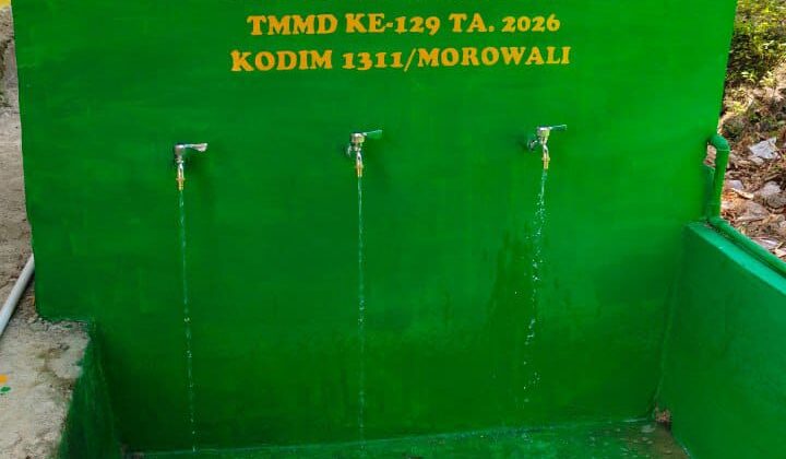 Program Manunggal Air TMMD ke-129 Kodim 1311/Morowali Rampung, SDN Umbele Kini Dapat Memanfaatkan Air Bersih