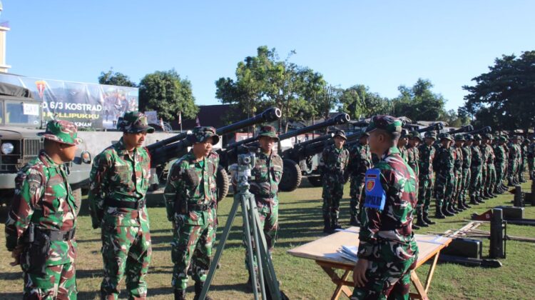 Yonarmed 6 Kostrad Cek Kesiapan Latihan Taktis Tingkat Baterai