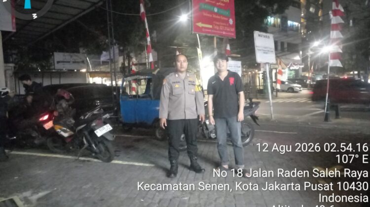 Polsek Senen Ploting Anggota Jelang Pagi, Antisipasi Tawuran dan Kejahatan 3C
