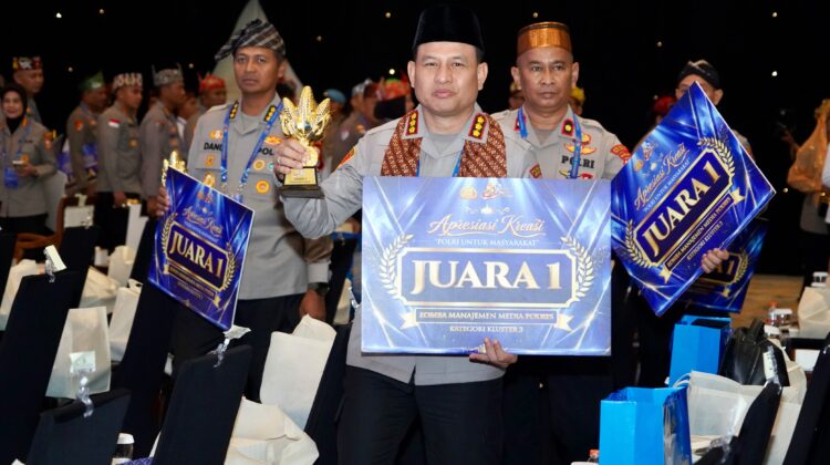Polres Jakpus Raih Juara 1 Lomba Ketahanan Pangan Polri Kategori Bidang Manajemen Media, Dapat Piala Jagung Emas