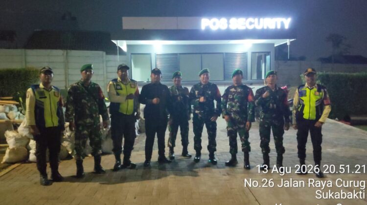 Tingkatkan Kamtibmas, Koramil 02/Curug Gelar Patroli Malam