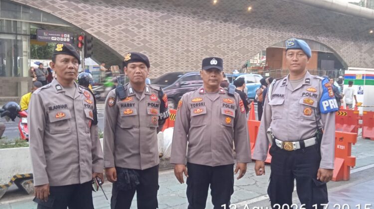 Polsek Metro Menteng Sisir Kawasan Mh Thamrin, Cegah Copet dan Jambret Ganggu Keamanan Warga