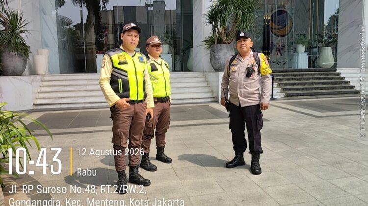 Cegah Gangguan Kamtibmas, Bhabinkamtibmas Perkuat Pengawasan Nasdem Tower