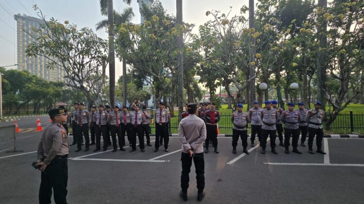 Polri Gelar Apel Kesiapan Pengamanan Pidato Kenegaraan dan Pembacaan RUU di Gedung DPR RI, Dipusatkan di Pospol Palmerah