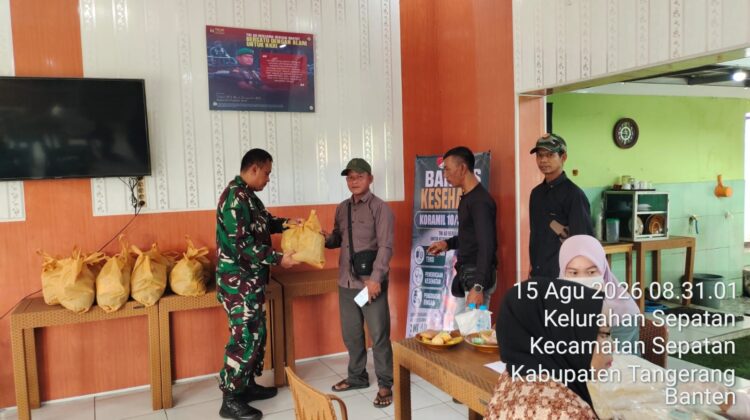 Jaga Jakarta “On The Spot”, Koramil 10/Sepatan Gelar Komsos dan Baksos Kesehatan Perkuat Kemanunggalan TNI dengan Rakyat