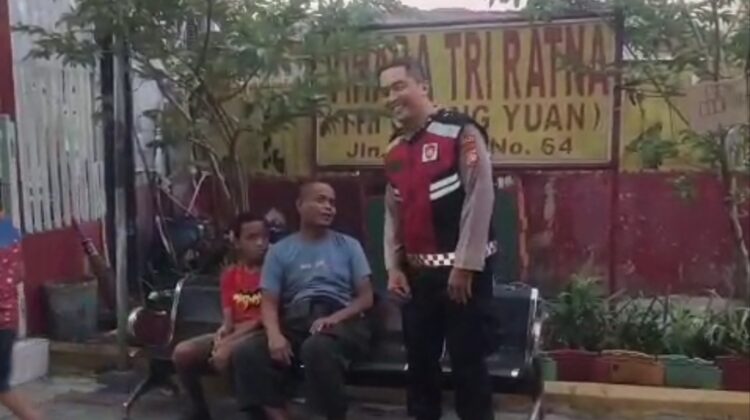 Patroli Unit Samapta Polsek Sawah Besar Sasar Vihara Tri Ratna, Pastikan Kamtibmas Tetap Kondusif