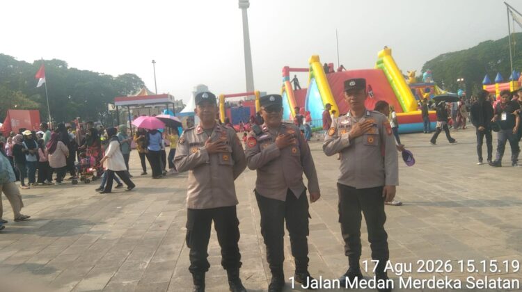 Polsek Metro Menteng Amankan Pesta Rakyat di Playground Parkir Ikada Gambir