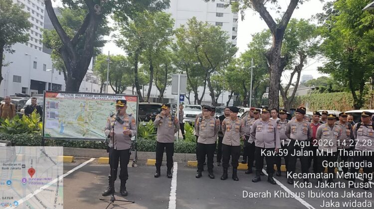 1.208 Personel Gabungan Siaga Amankan Pesta Rakyat HUT RI ke-81 di Bundaran HI