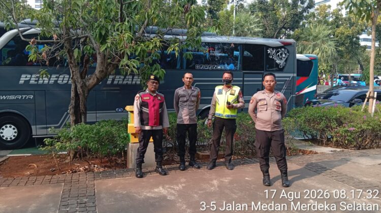 Polsek Senen Turut Serta Giat Pengamanan Upacara HUT ke-81 RI di Istana Negara
