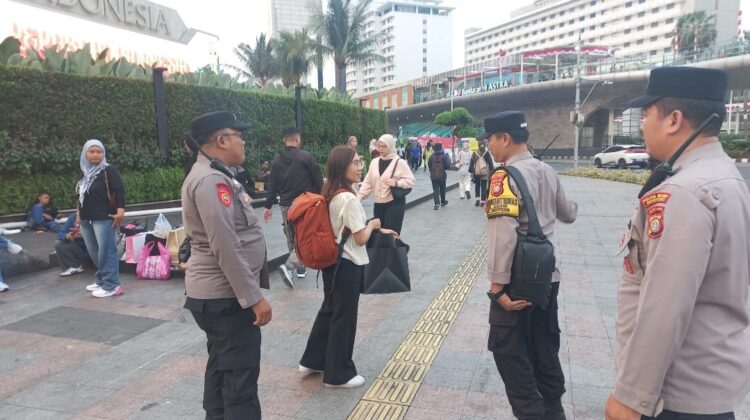 Polsek Metro Menteng Blusukan di Kawasan Mh Thamrin, Warga Diingatkan Waspada Copet