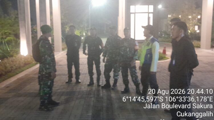 Cegah Balap Liar dan Tawuran Remaja, Koramil 02/Curug Gelar Patroli Malam