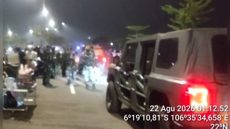 Cegah Balap Liar dan Tawuran Remaja, Koramil 03/Legok Gelar Patroli Malam