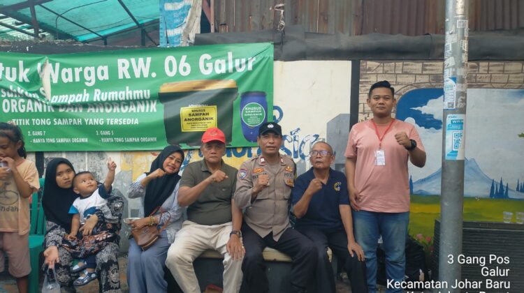 Koordinasi Jelang Puncak HUT RI, Polsek Johar Baru Perkuat Cooling System Bersama Warga Galur