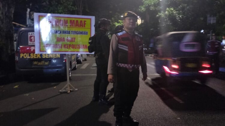 Polsek Senen Gelar Operasi Stasioner, Sasar Sajam hingga Balap Liar
