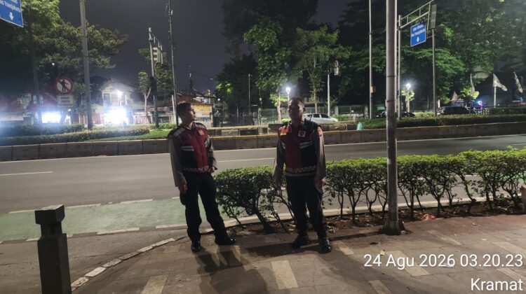 Polsek Senen Plotting Personel Jelang Pagi, Antisipasi Tawuran dan Kejahatan 3C