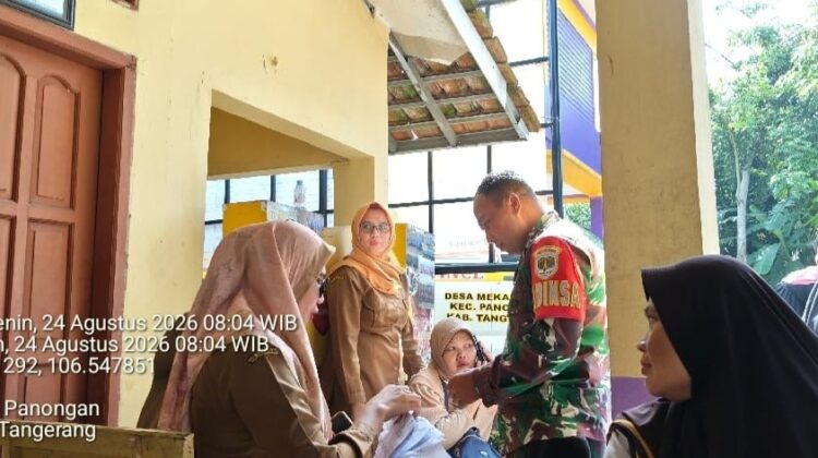 Babinsa Koramil 14/Panongan Aktif Komsos Bersama Kader Posyandu, Dukung Kesehatan Ibu dan Anak