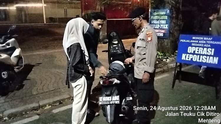 Sisir Jalan Cik Ditiro Dini Hari, Polisi Amankan 5 Motor Dalam Razia Cegah Kejahatan Jalanan