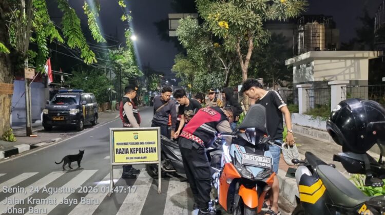 Operasi Cipta Kondisi Polsek Johar Baru Cegah Kejahatan Jalanan