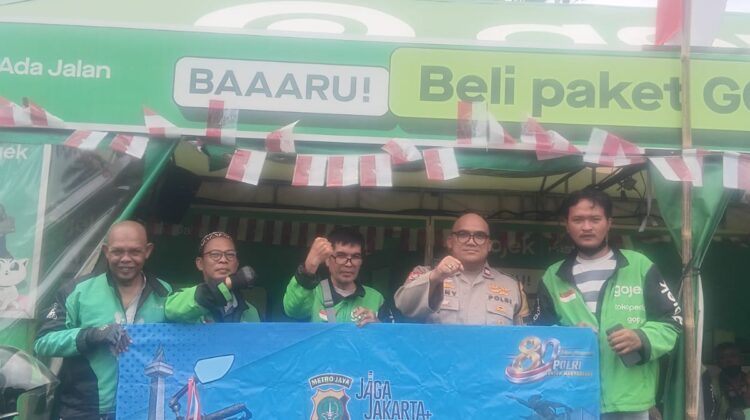 Jaga Jakarta On the Spot, Polsek Metro Tanah Abang Ajak Pengemudi Ojol Cegah Gangguan Kamtibmas