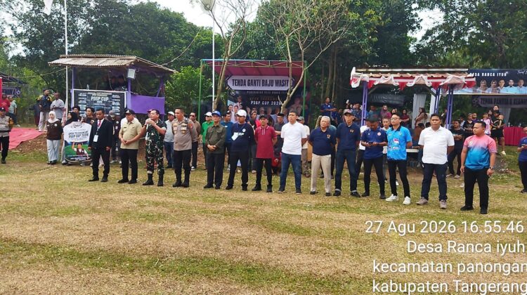 DANRAMIL 14/PANONGAN HADIRI PEMBUKAAN OPEN TOURNAMENT BOLA PSGP CUP 2026 DI DESA RANCA IYUH