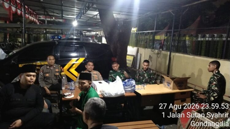 Jaga Mako Hingga Dini Hari, Polsek Metro Menteng Perkuat Pengamanan Bersama TNI dan Sabuk Kamtibmas