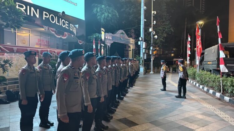 Jelang Tengah Malam, 297 Personel TNI-Polri Siaga Amankan Kawasan Bundaran HI