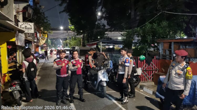 Persempit Ruang Gerak Kejahatan, Polsek Johar Baru Gelar Patroli Cipta Kondisi hingga Dini Hari